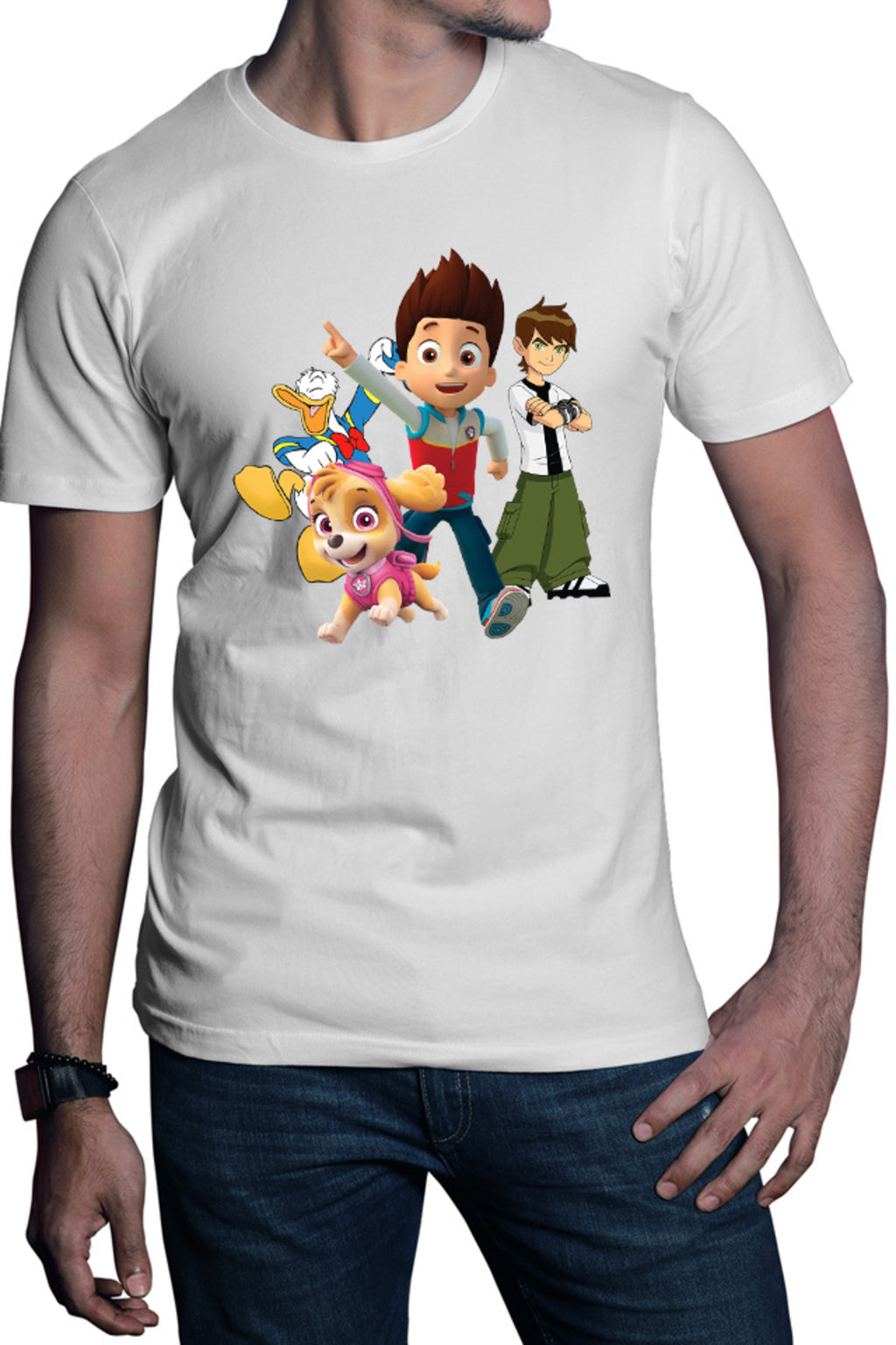 Tricou barbati Paw Patrol Skye Pilot Dog Ryder Safe Guard