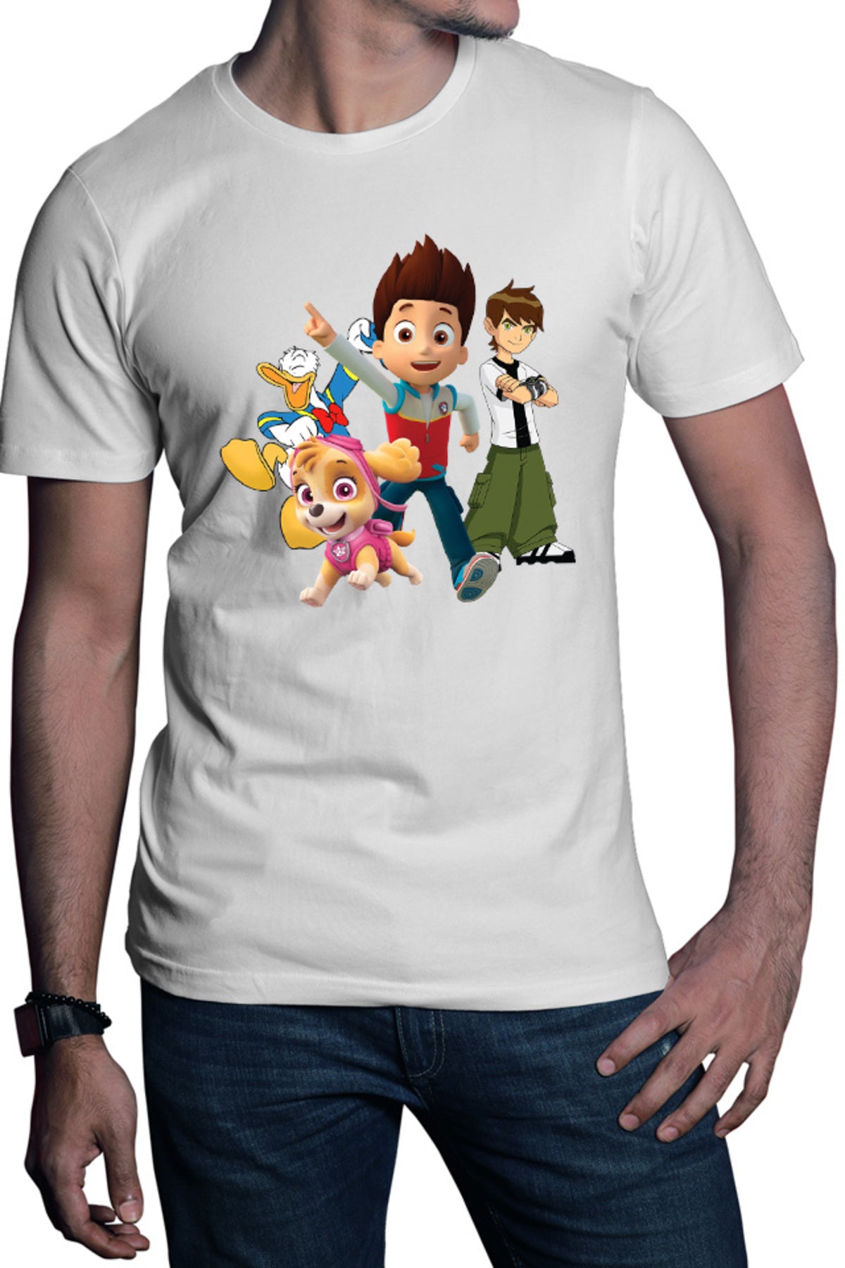 Tricou barbati Paw Patrol Skye Pilot Dog Ryder Safe Guard
