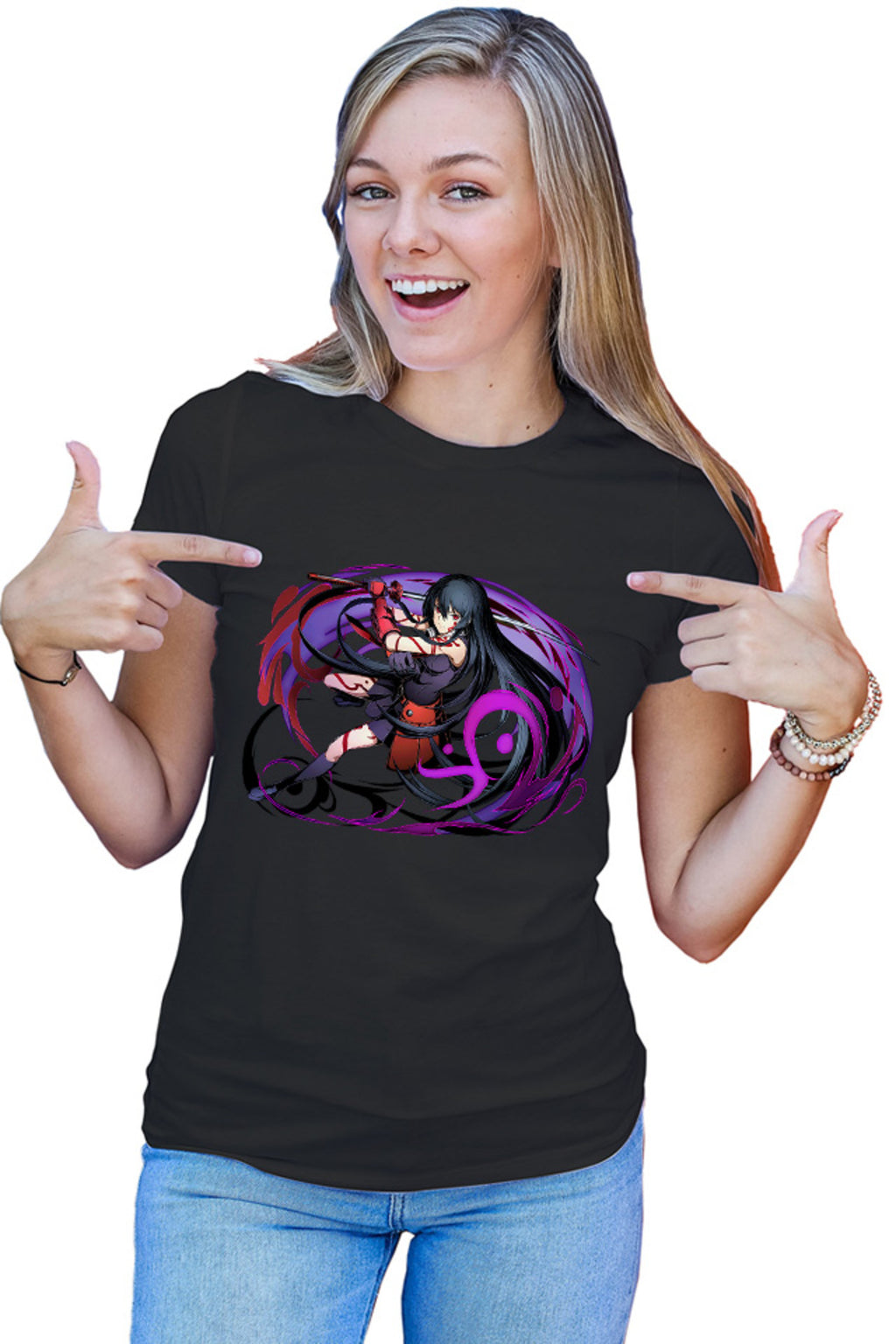 Tricou dama Akame ga Kill Flame Moon Kunoichi Power Dragon Ball