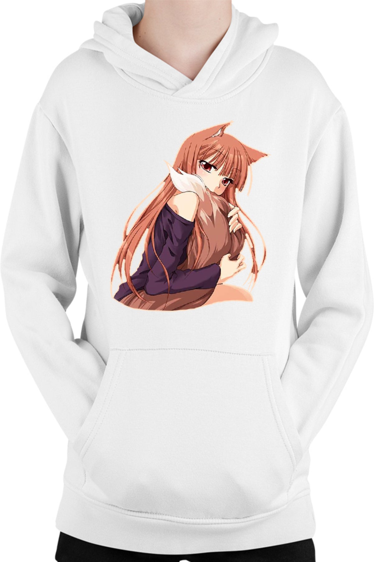 Hanorac copii Spice And Wolf Holo Furry Fluffy Tail Nom