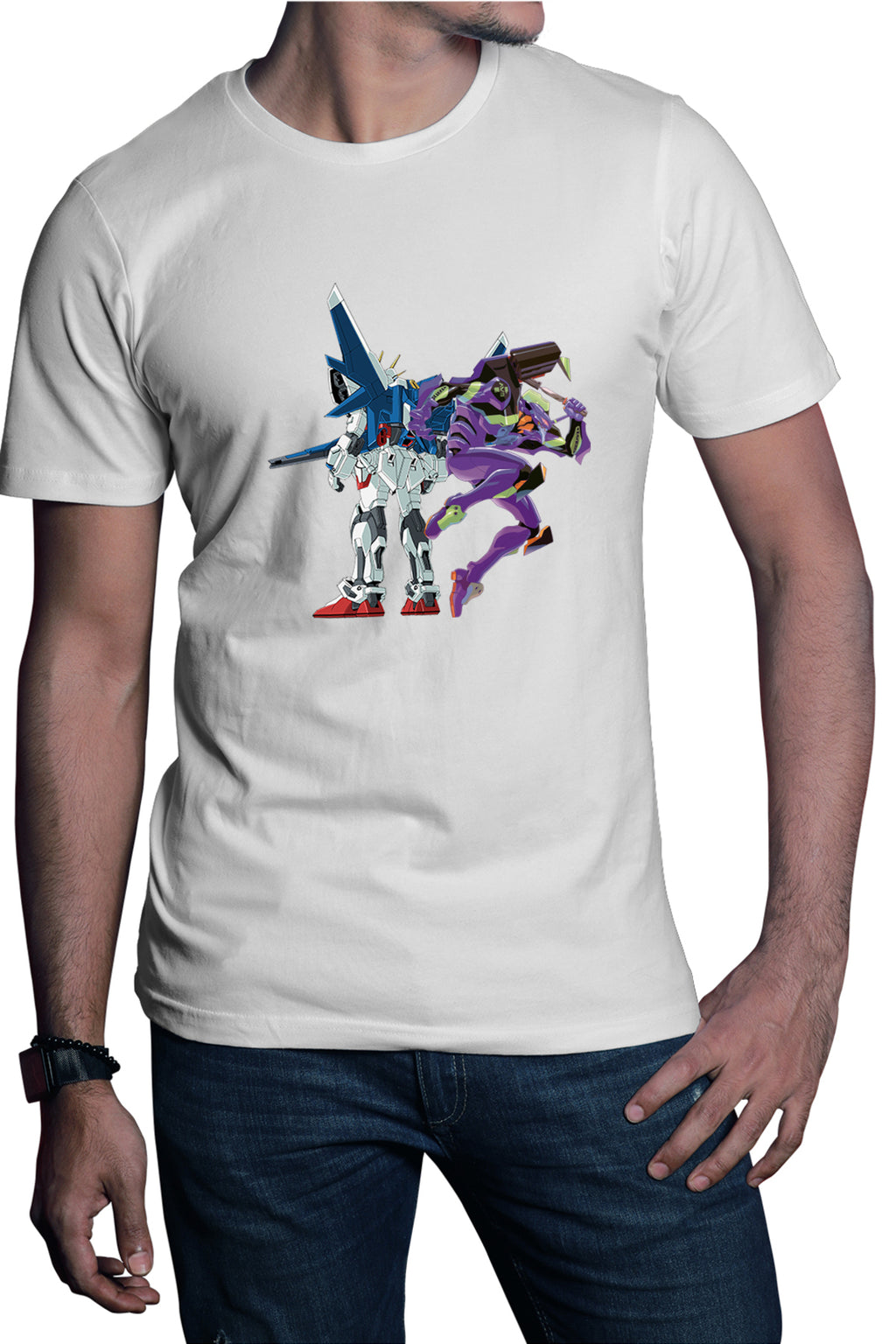 Tricou barbati dam Robot Blue Eva Flying