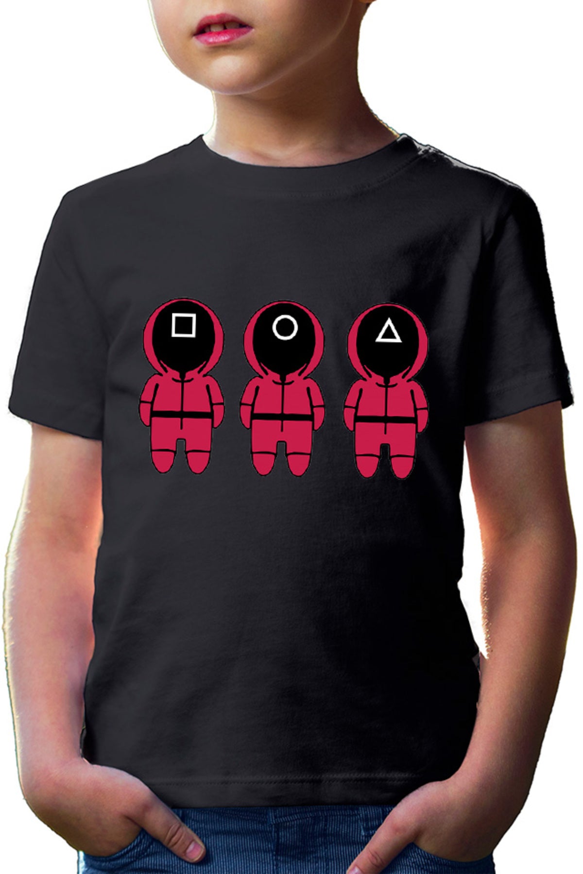 Tricou copii Squid Game Chibi Concelor Testers Strategy