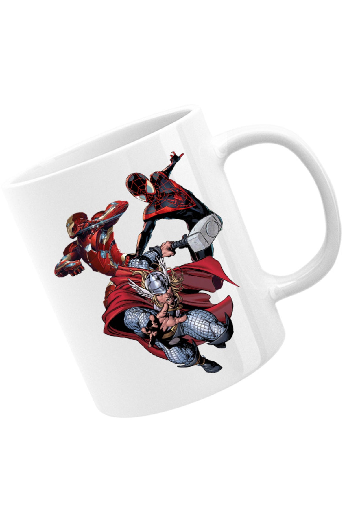 Cana Ironman Thor Spiderman Thunder God Cartoons, alba, 330 ml