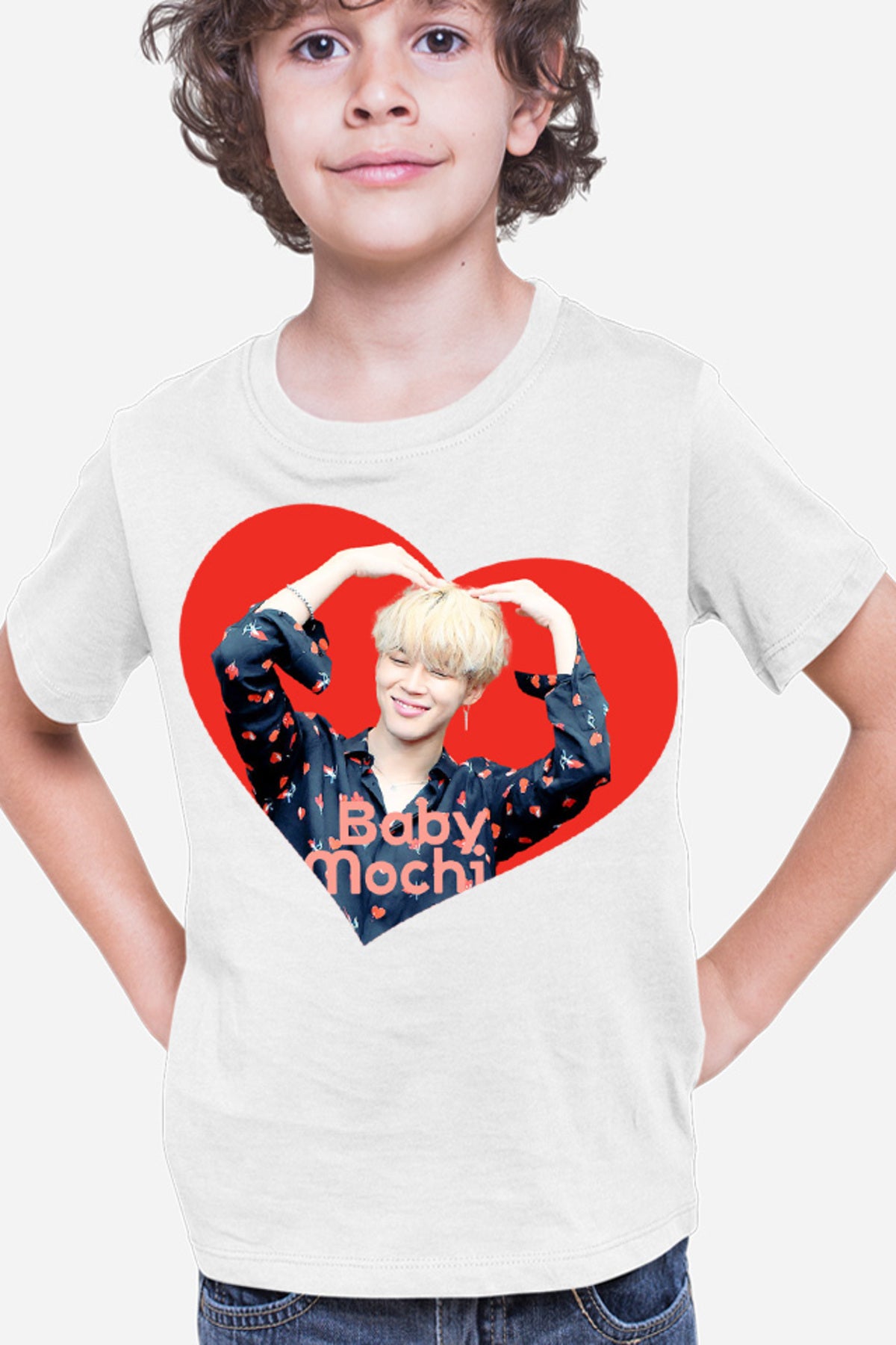 Tricou copii BTS Jimin Baby Mochi Happy Face Smile