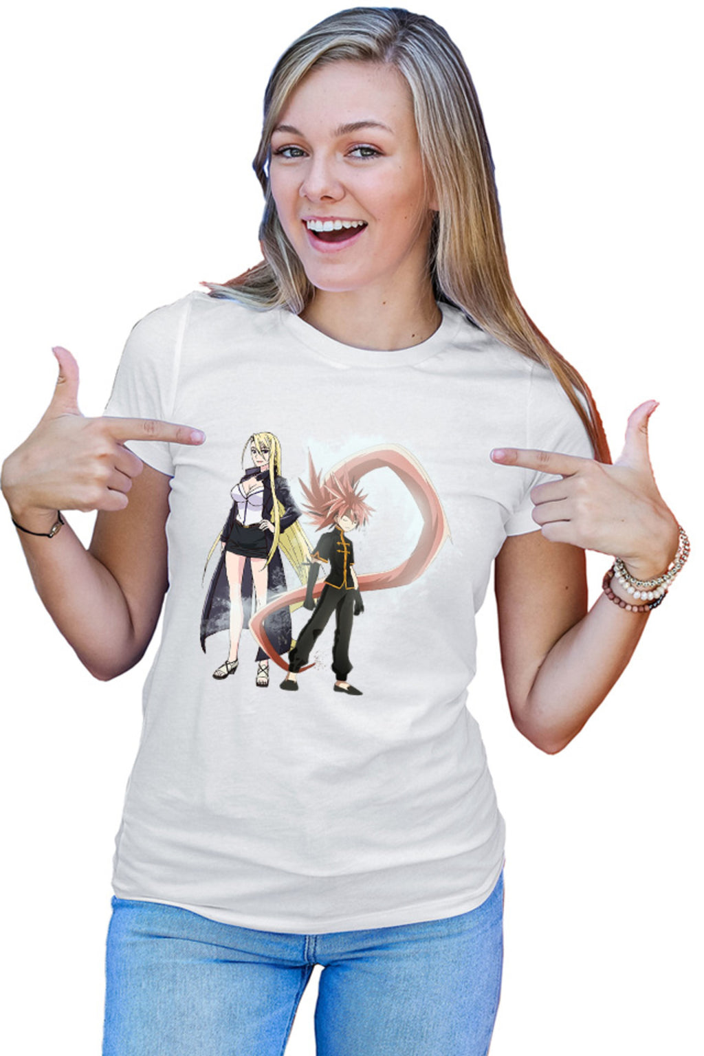 Tricou dama UQ Holder Touta McDowell Super Power Cosplay Otaku