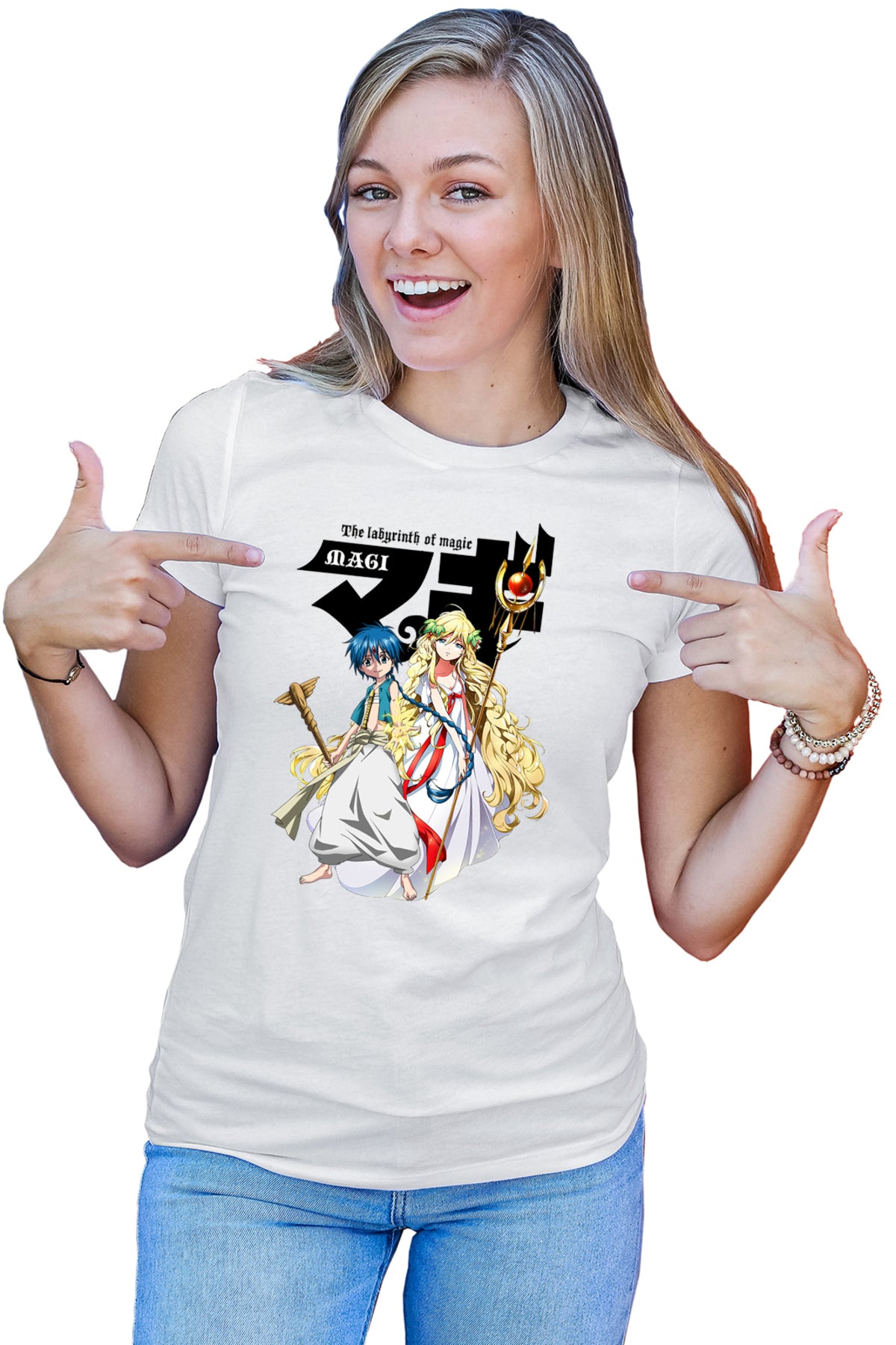 Tricou dama Magi The Labyrinth of Magic Alladin Blonde Girl
