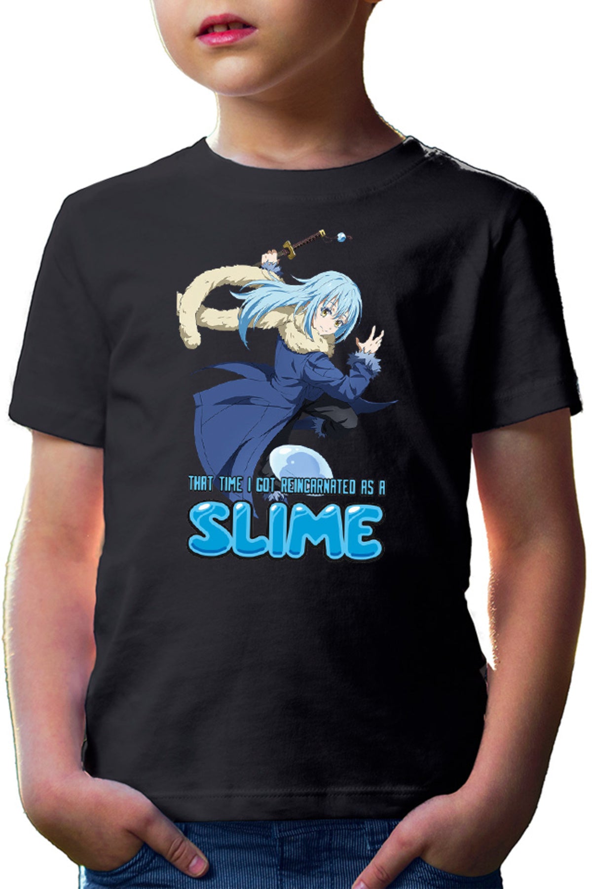 Tricou copii TenSura Slime Isekai Rinmuru OP Overpower Strong