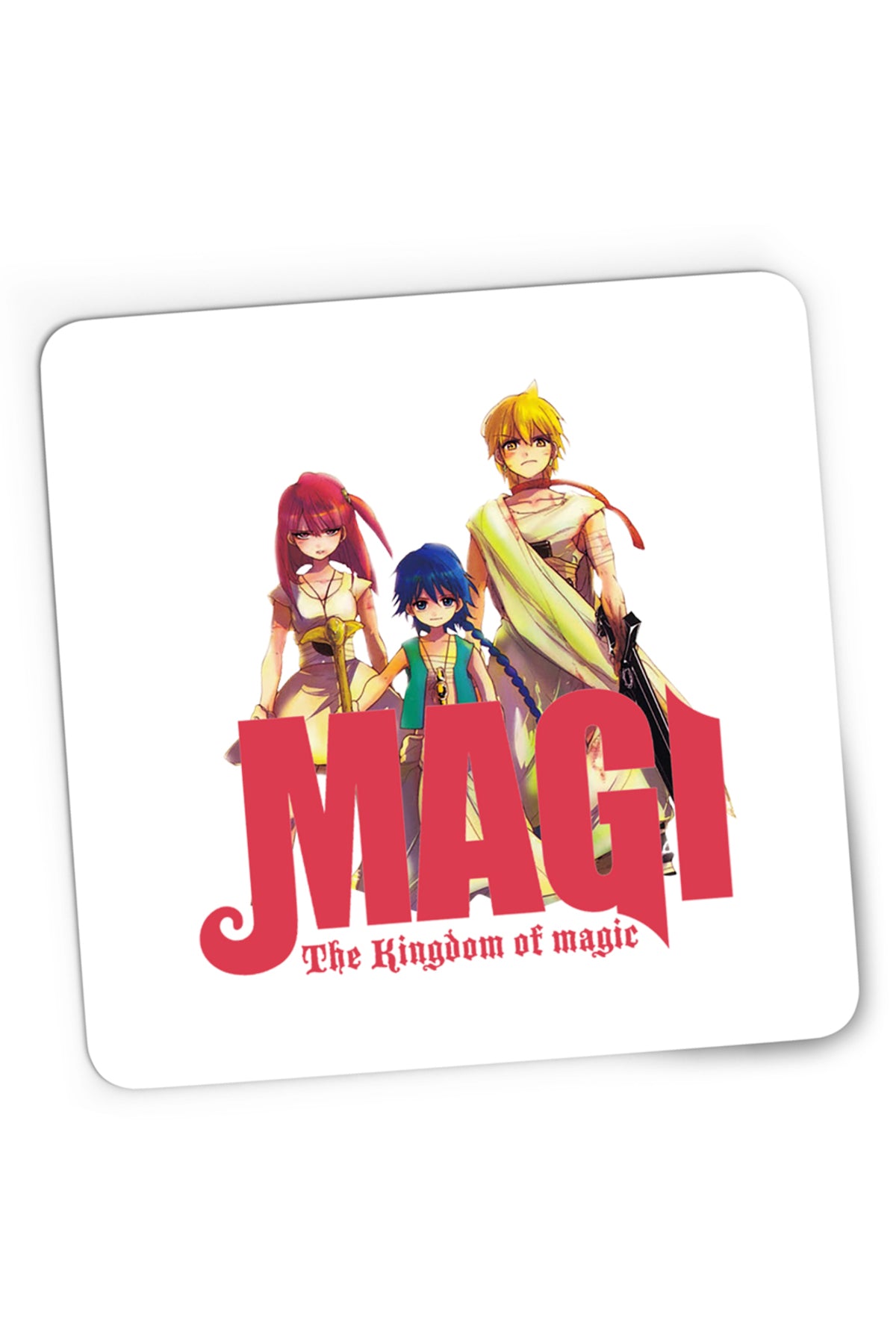 Mousepad Gaming Magi The Labyrinth of Magic Spirit Group Angry Pose Red Logo, 21x19 cm
