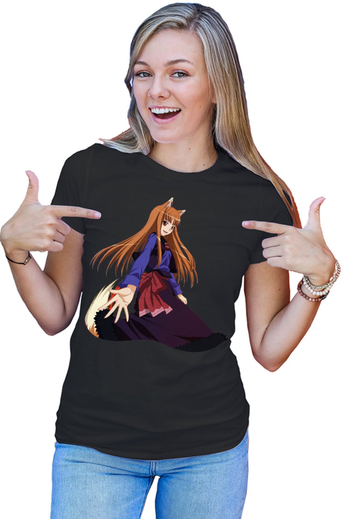 Tricou dama Spice And Wolf Holo Kitsune Dance Romance