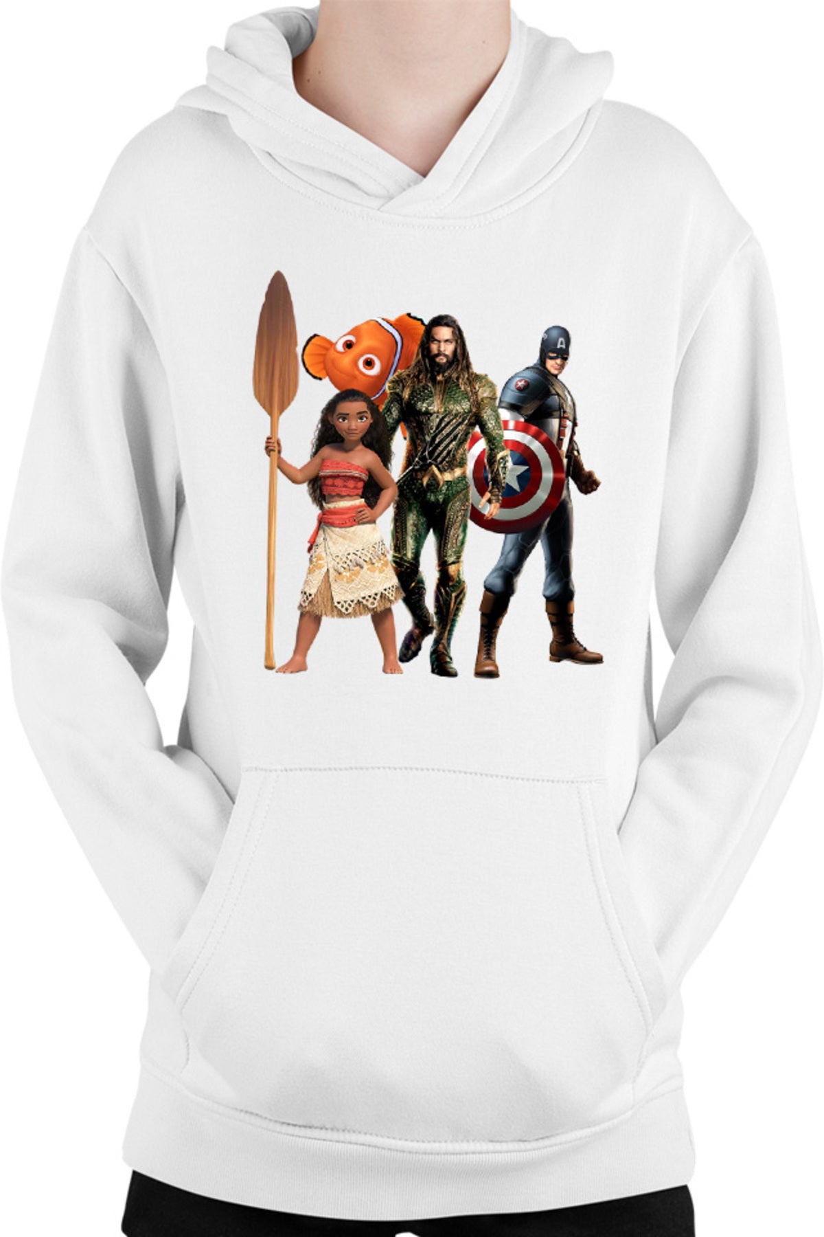Hanorac copii Aquaman Moana Destiny Captain America Nemo Fish Cut