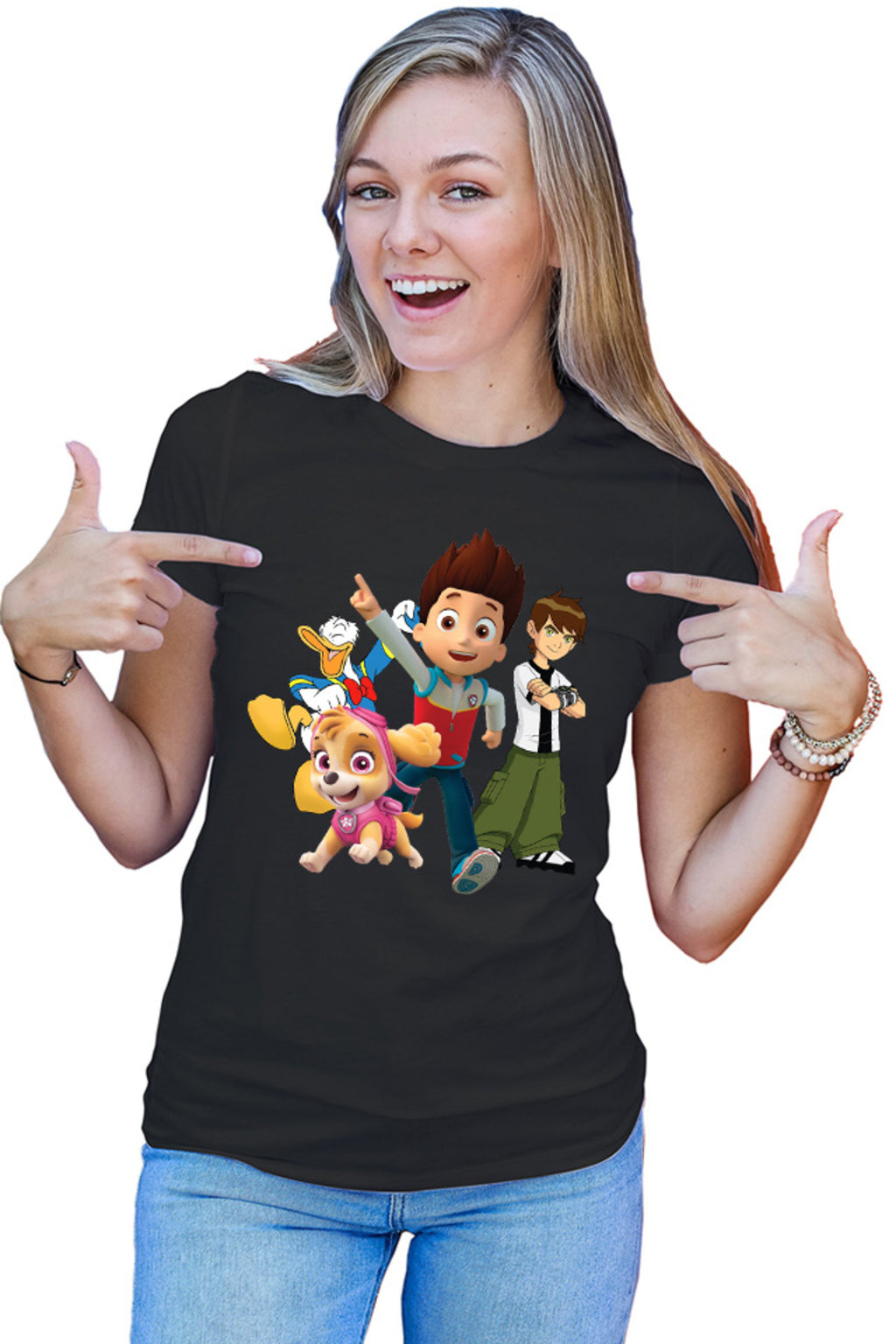Tricou dama Paw Patrol Skye Pilot Dog Ryder Safe Guard