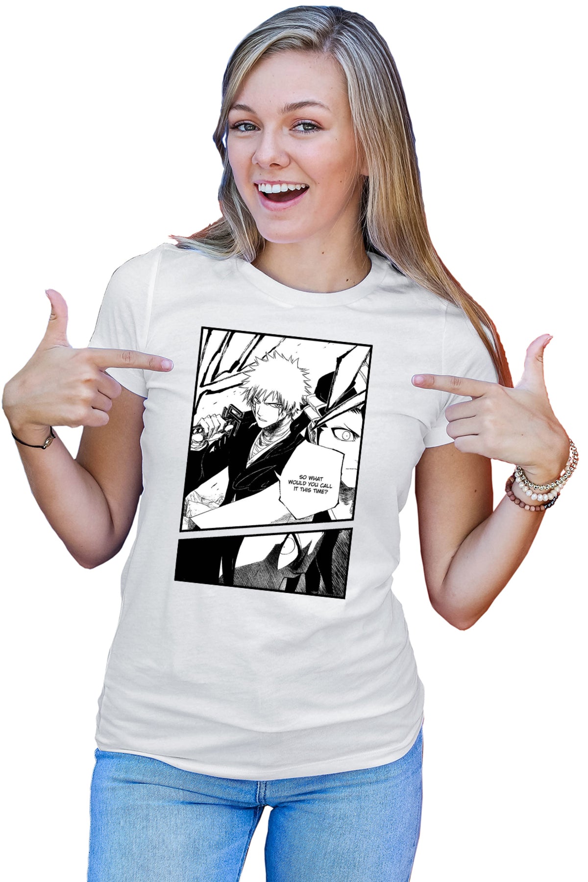 Tricou dama Bleach Manga Panel Scene Soul Reaper