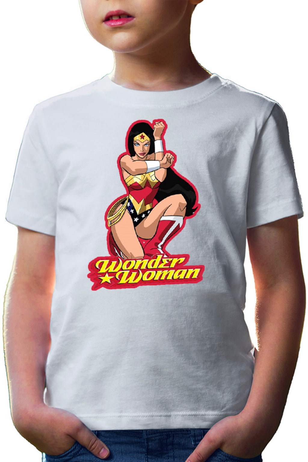 Tricou copii Wonder Woman Red Lady Cartoon English Power Star