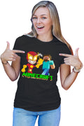 Tricou dama The Flash Minecraft Steve Super Hero