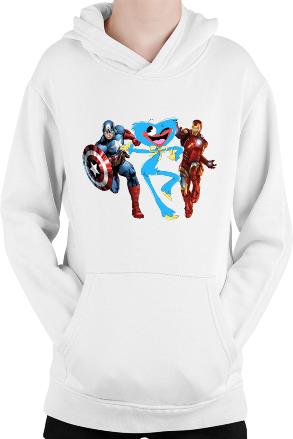 Hanorac copii Huggy Wuggy Captain America Ironman Funny Team Scary