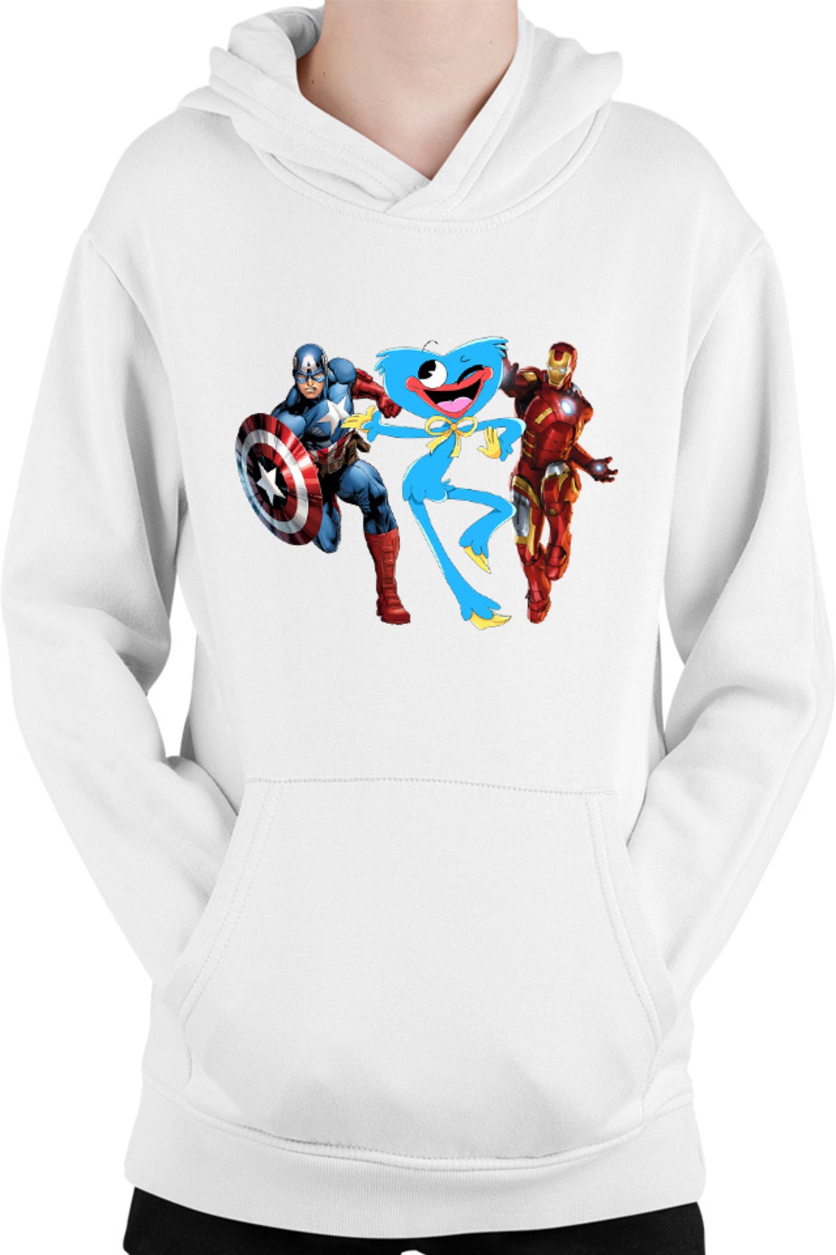 Hanorac copii Huggy Wuggy Captain America Ironman Funny Team Scary