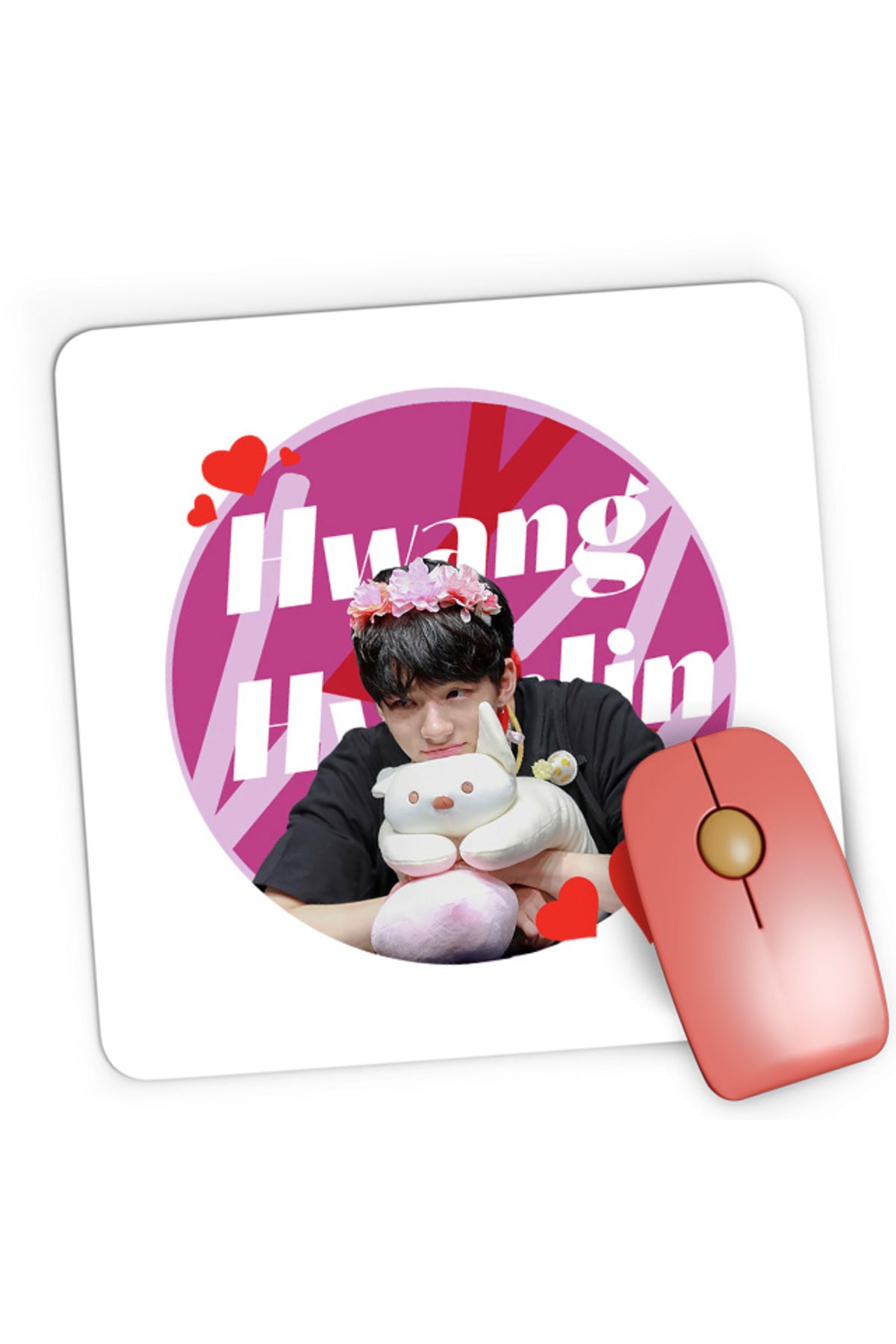 Mousepad Gaming Stray Kids Monogram Sketch Album Logo Hwang, 21x19 cm