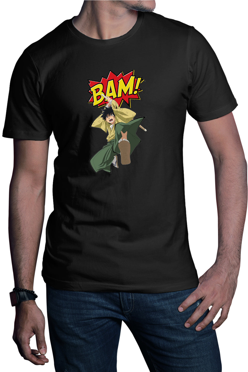 Tricou barbati Rurouni Kenshin Yahiko Boom Manga Katana