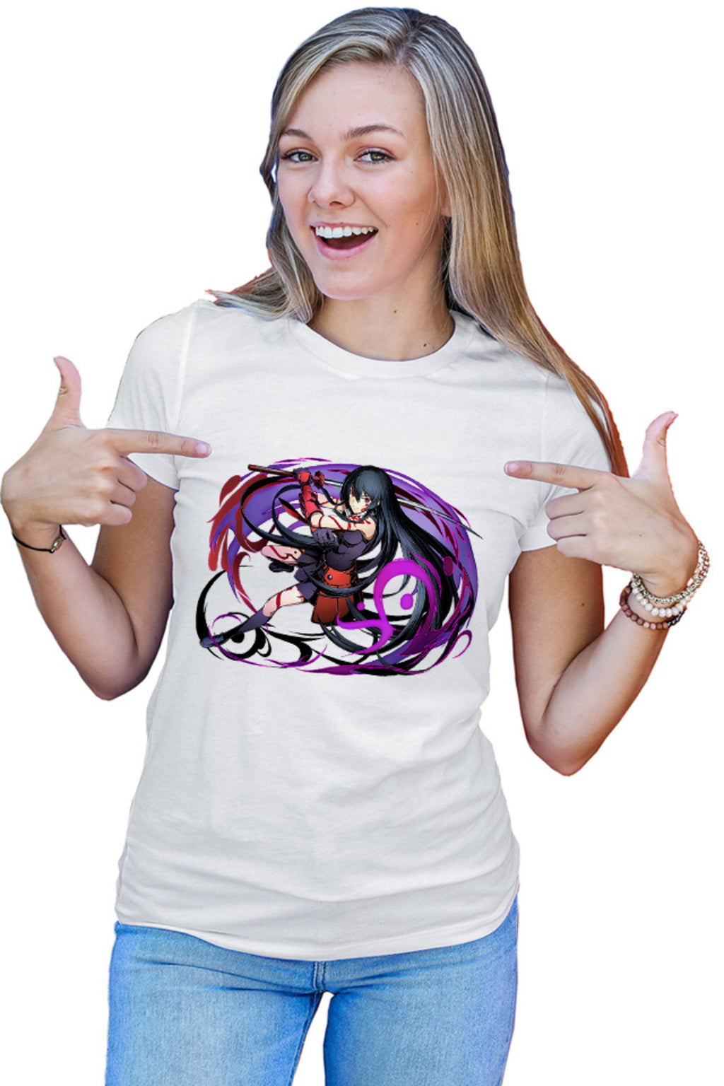 Tricou dama Akame ga Kill Flame Moon Kunoichi Power Dragon Ball