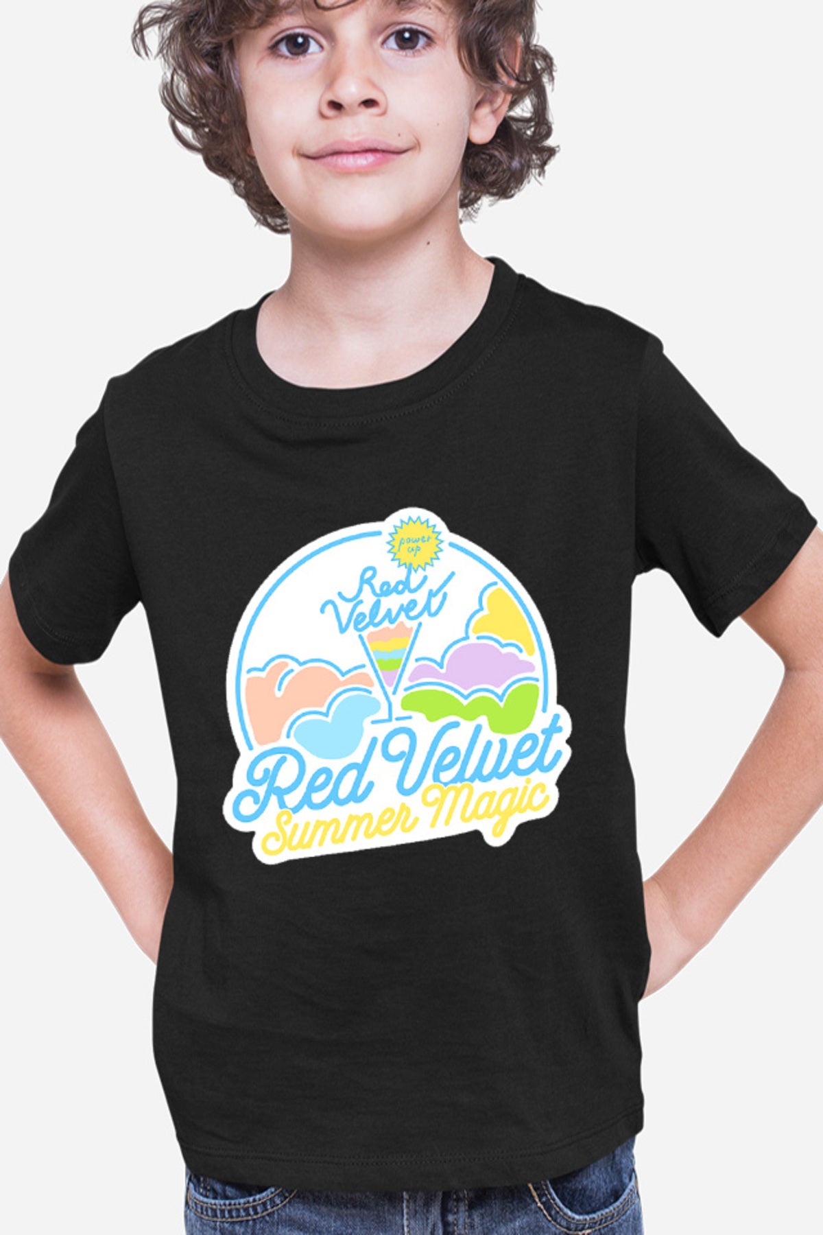 Tricou copii Red Velvet K-Pop Logo Summer Magic Vibe Colorful