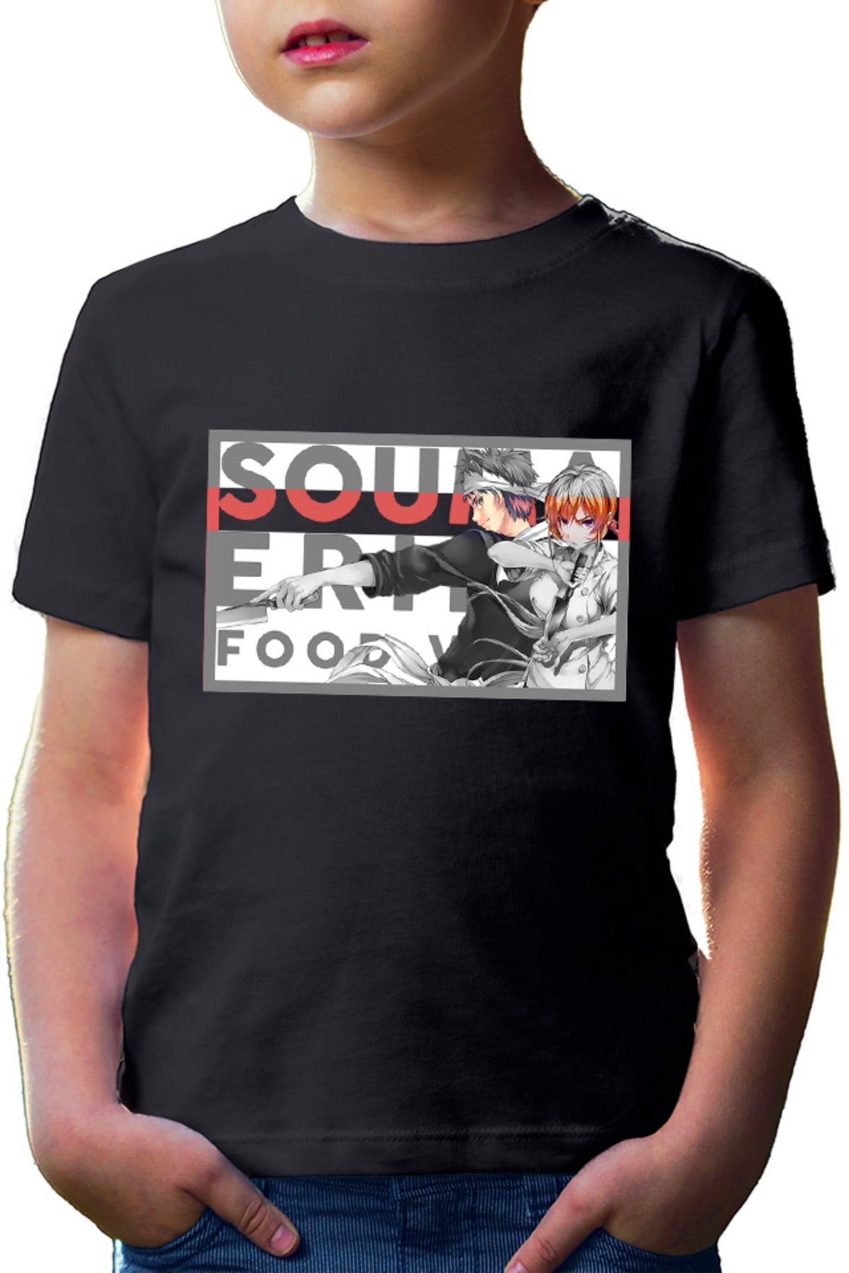 Tricou copii Food Wars Souma Erina Manga Knife Anime Rosub