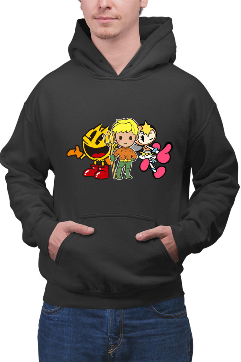 Hanorac barbati Aquaman Pac Man Bubble Bomberman Lady Action