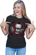 Tricou dama Predator Biker Skull Logo Motor Skeleton