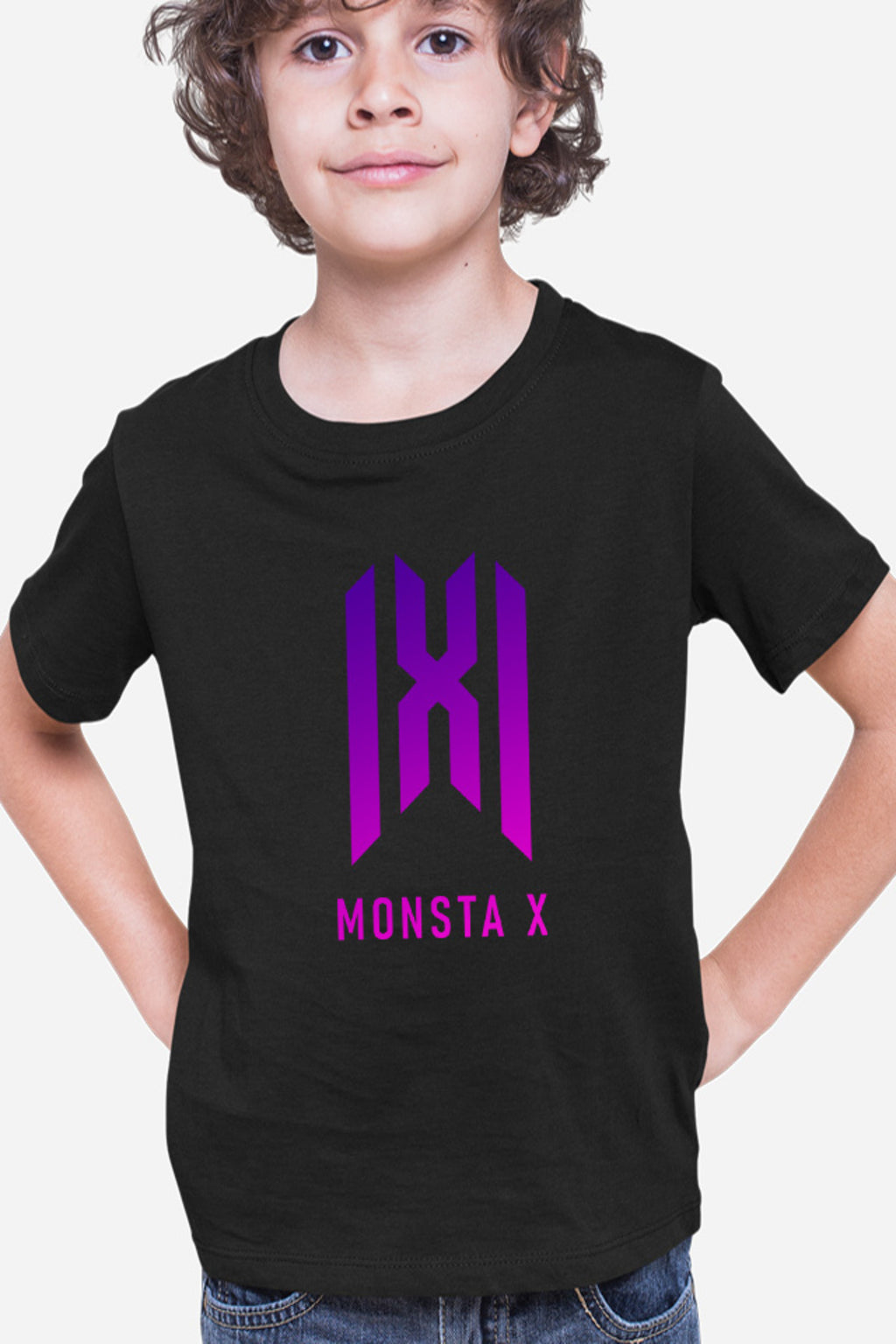 Tricou copii Monsta X Logo Merch K-Pop Album New Come Back