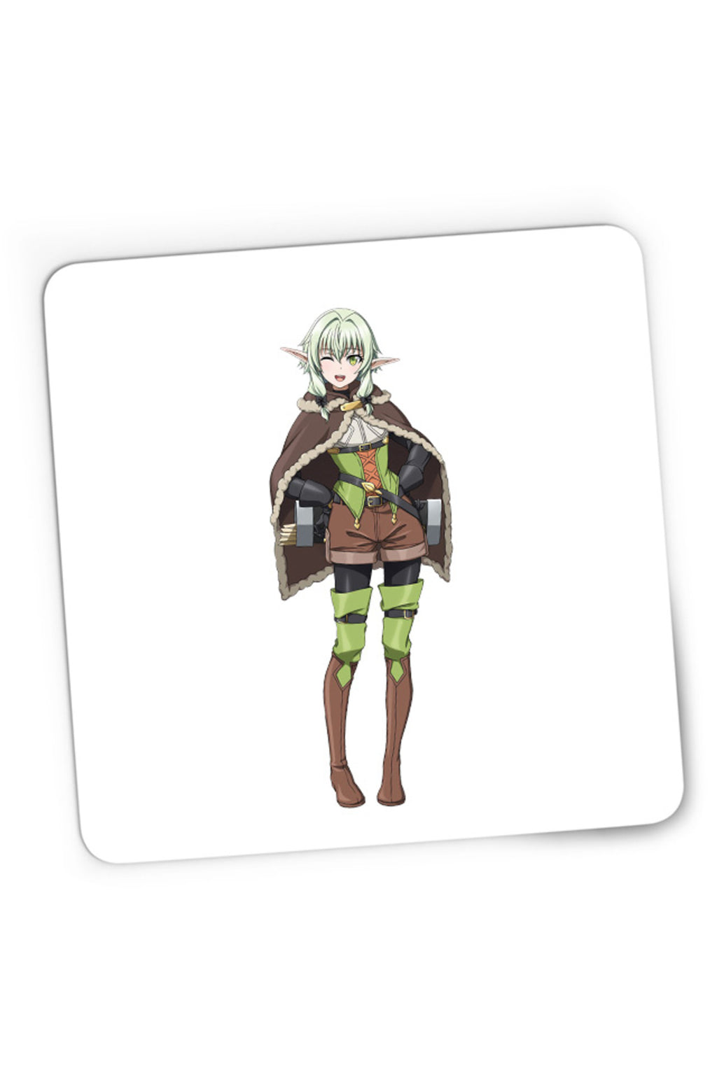 Mousepad Gaming Goblin Slayer Elf Forest Helper Magic Healer Fantasy Anime, 21x19 cm
