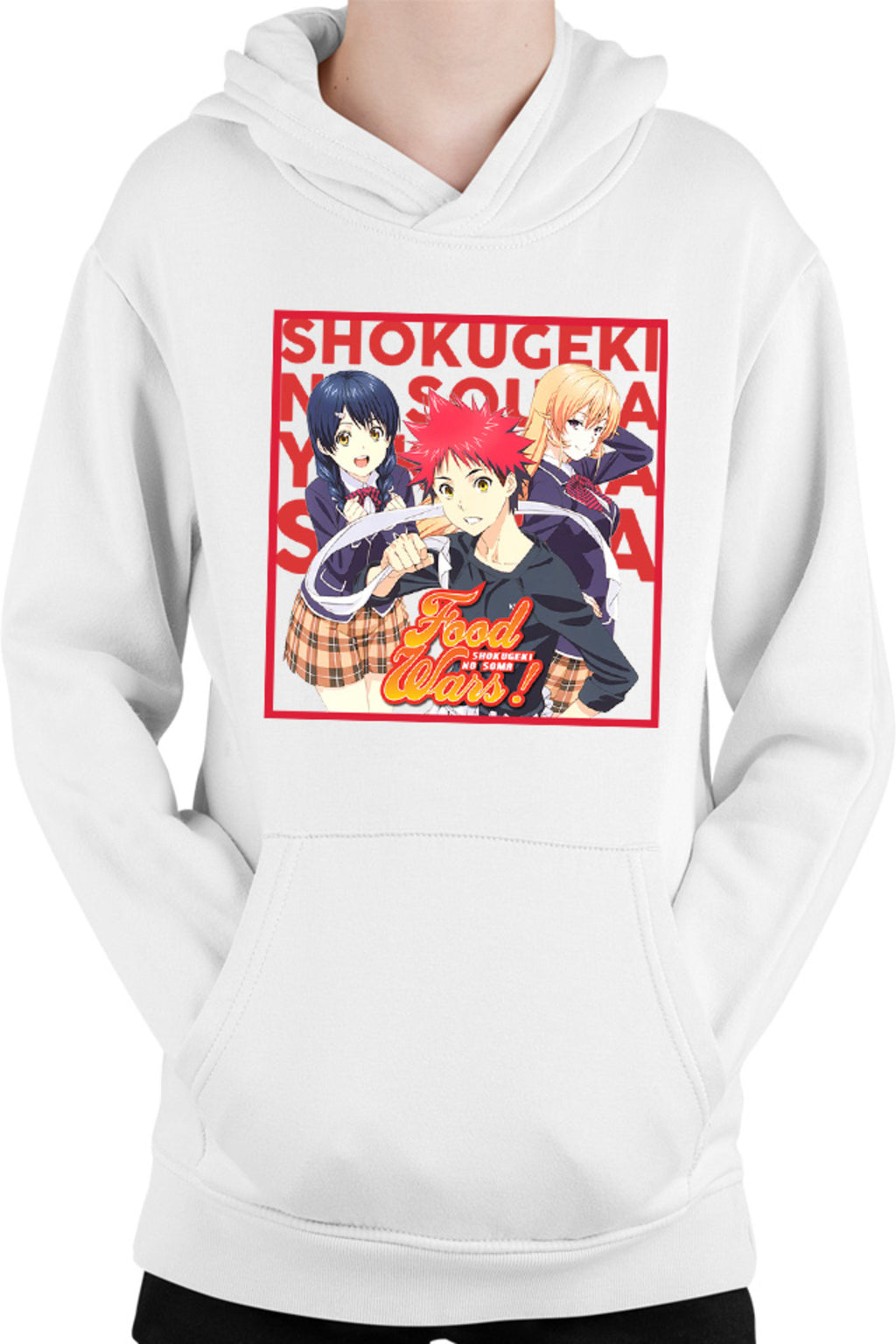 Hanorac copii Food Wars Souma Megumi Erica Trio Anime Cook