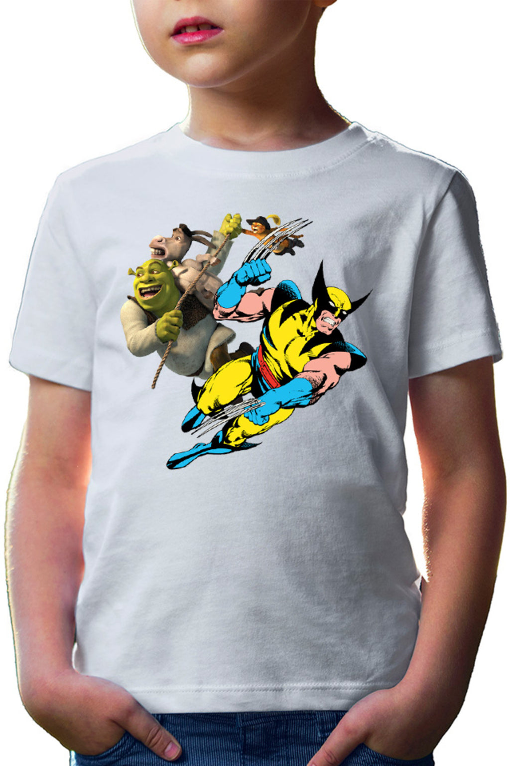 Tricou copii Wolverine Shrek Rope Marvel DC