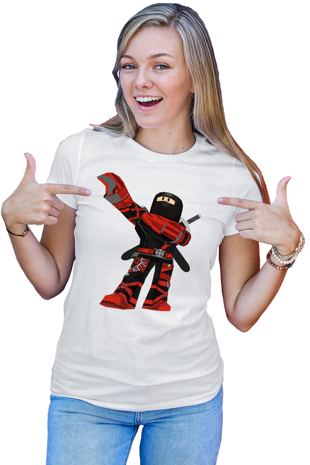 Tricou dama Roblox Ninjago Deadpool Game