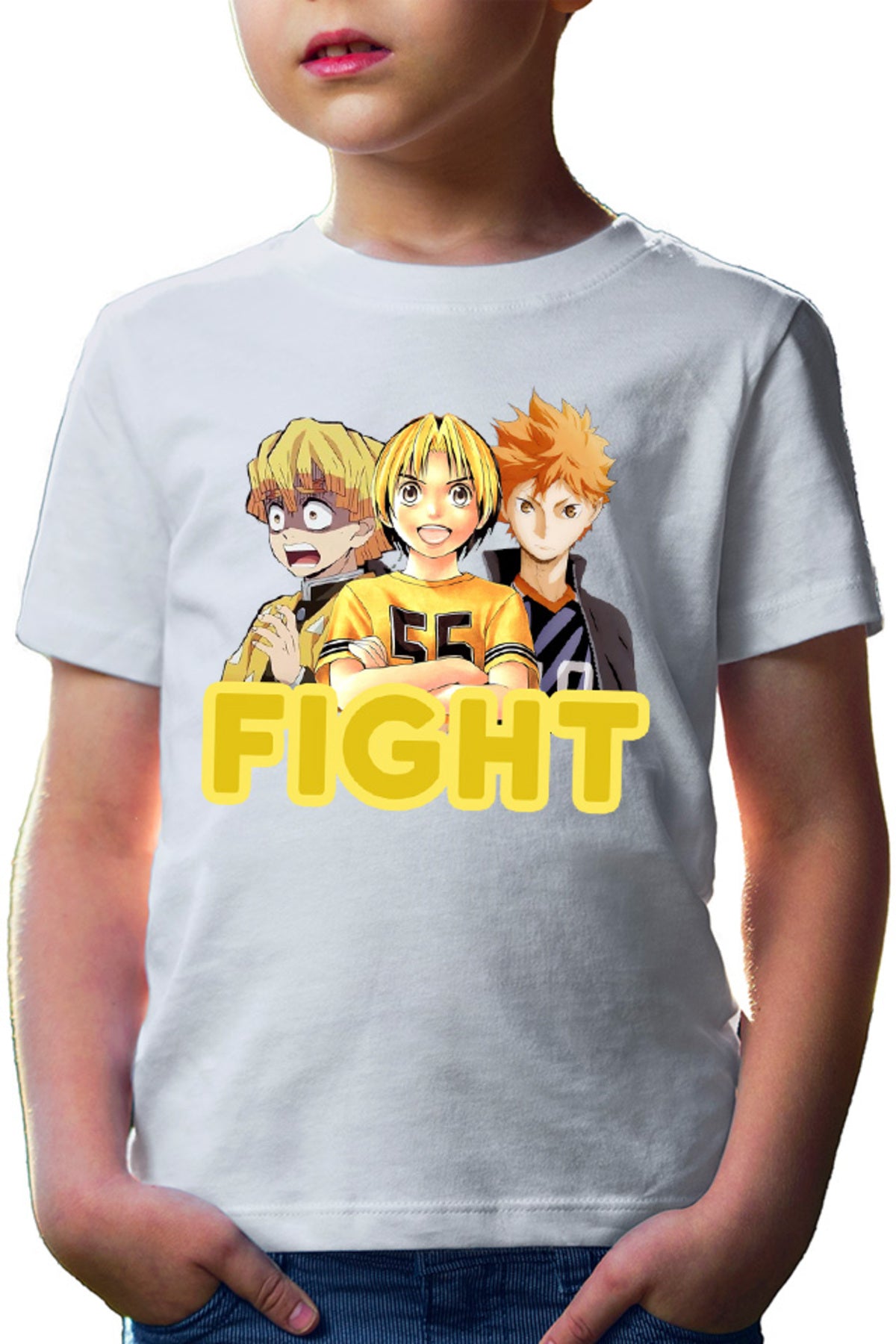 Tricou copii Hikaru no Go Zenitsu Kimetsu no Yaiba Haikyuu Power Otaku