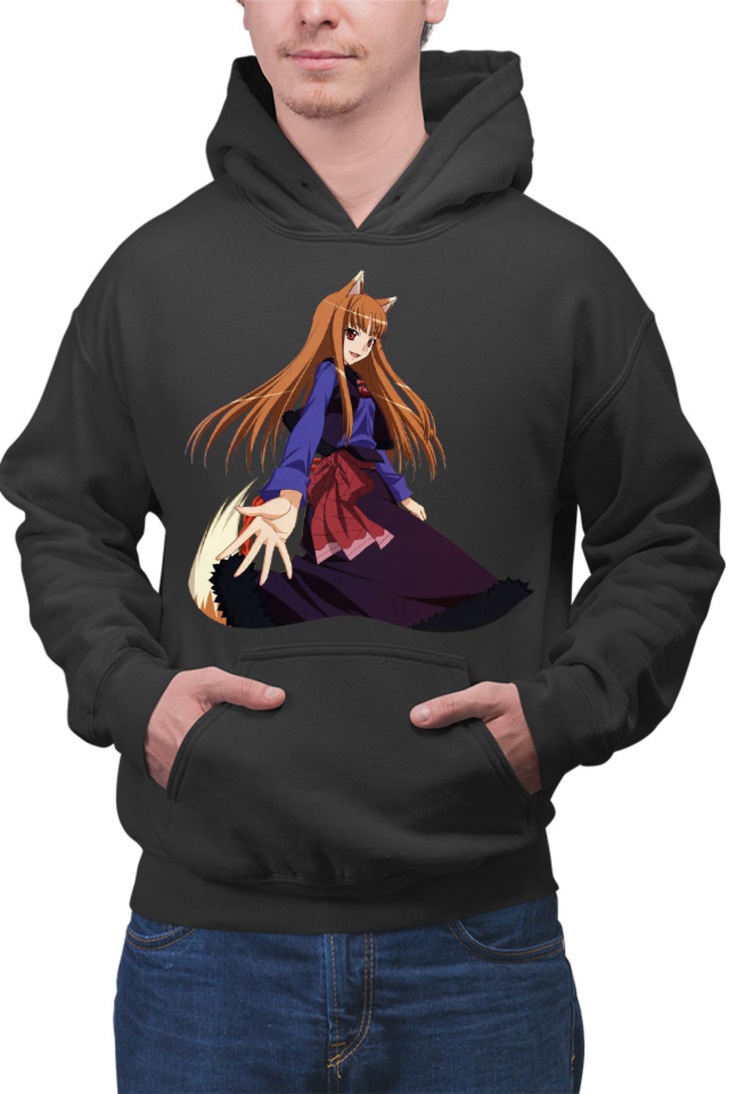 Hanorac barbati Spice And Wolf Holo Kitsune Dance Romance