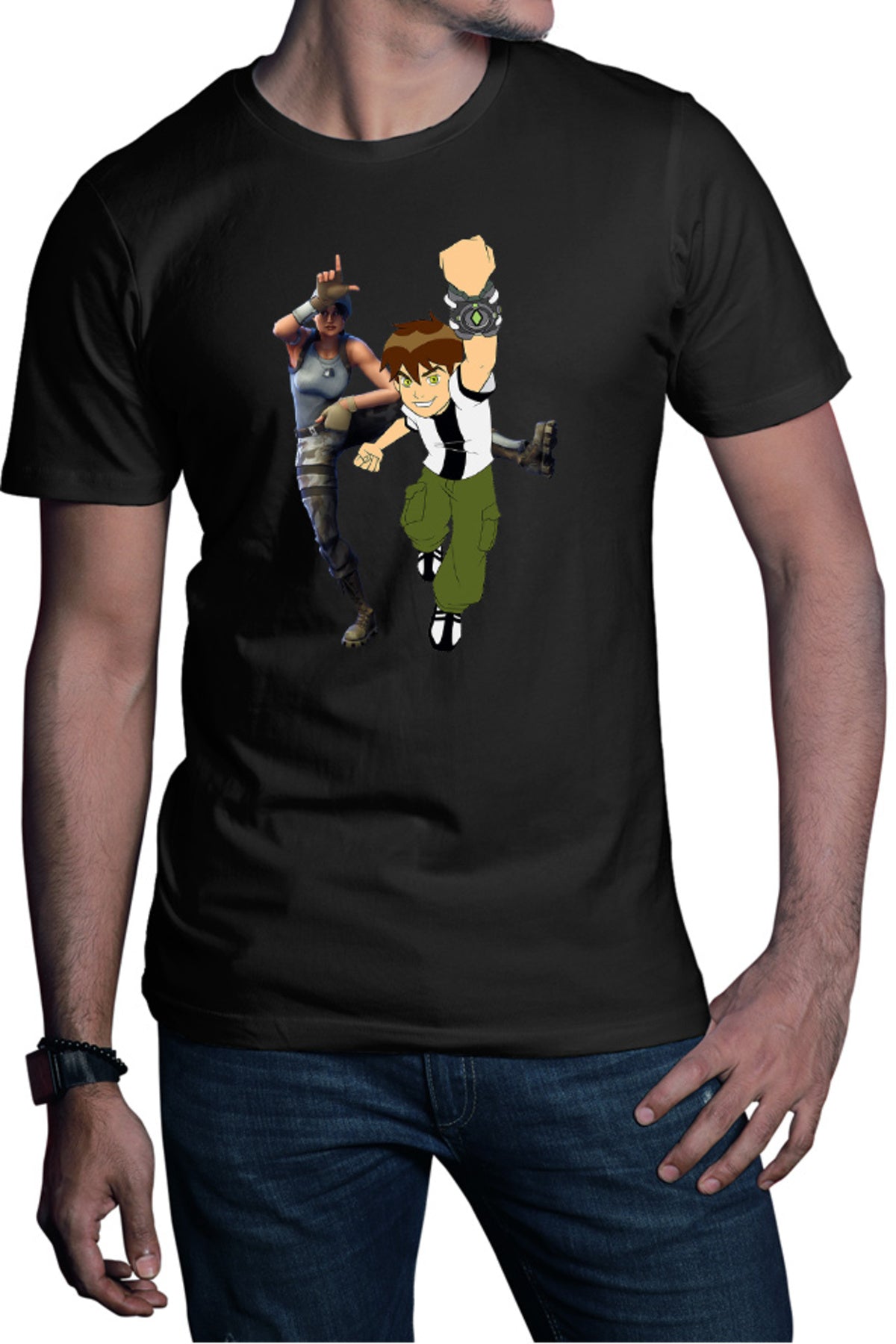 Tricou barbati Ben10 Jump Comics Fortnite Game Children Dance Fun