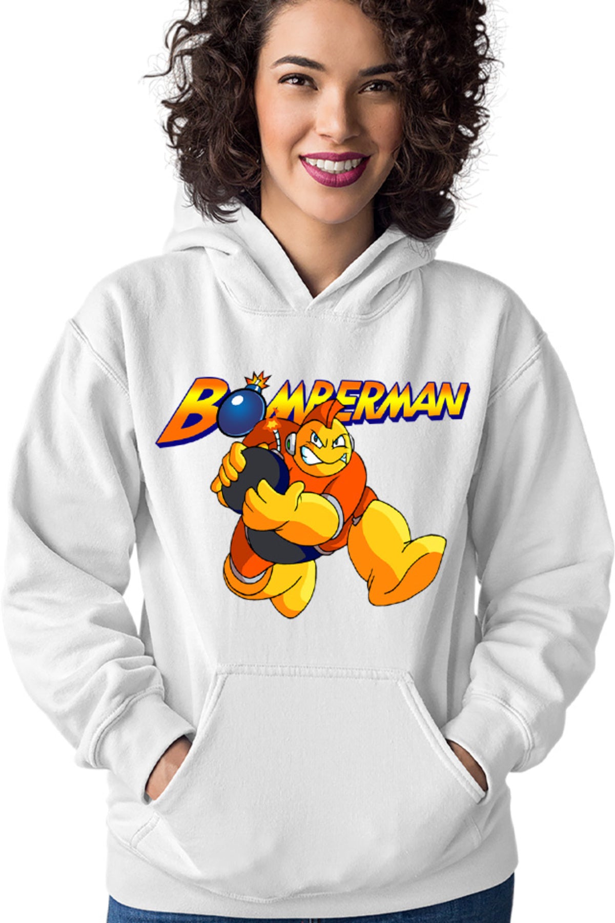 Hanorac dama Bomberman Run Bomb Logo Action