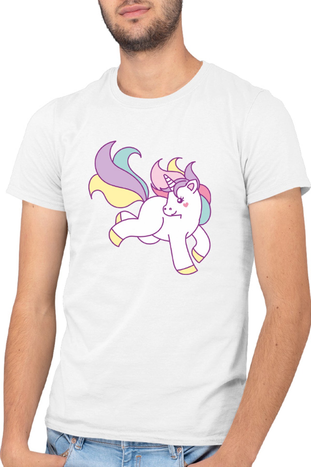 Tricou barbati Unicorn Squad Happy Beautiful Rainbow