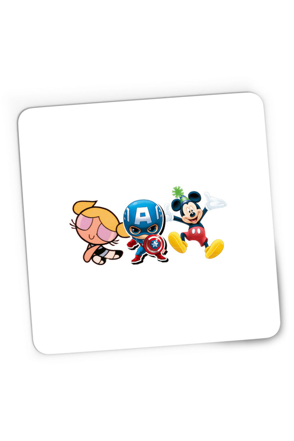 Mousepad Gaming Captain America Chibi Small Cute Mickey Mouse Powerpuff, 21x19 cm