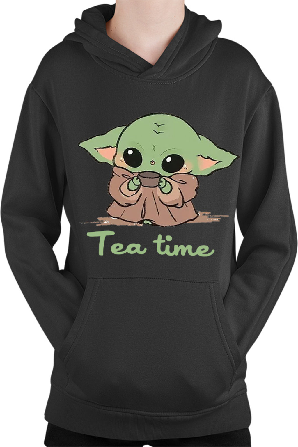 Hanorac copii Baby Yoda Tea Time Drink Coffee