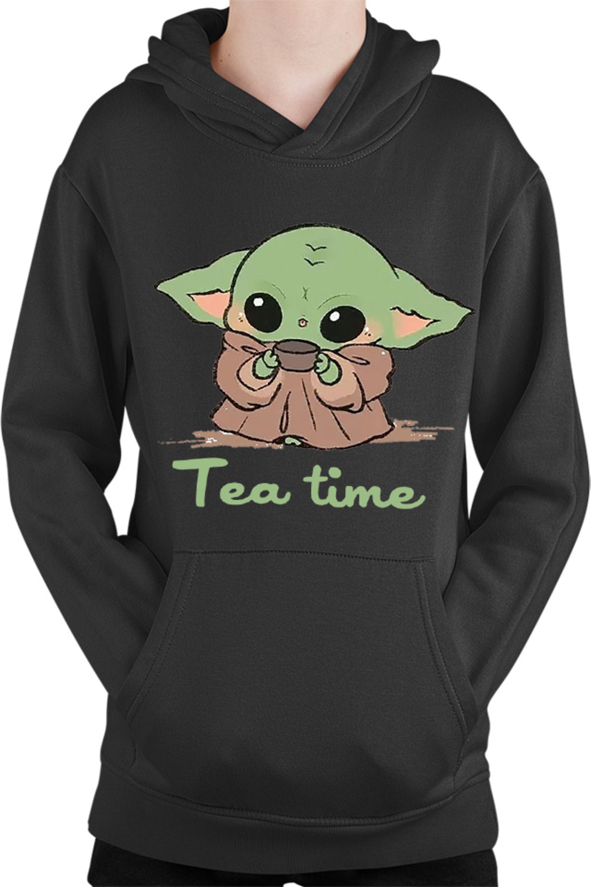 Hanorac copii Baby Yoda Tea Time Drink Coffee