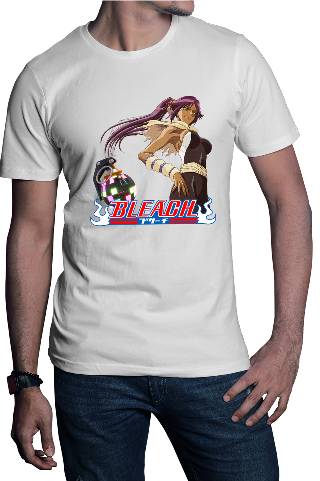 Tricou barbati Bleach Yoruichi Shihouin Fortnite Magenta Bomb