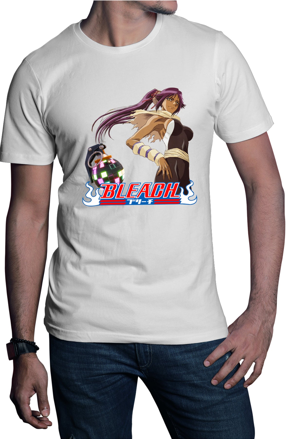 Tricou barbati Bleach Yoruichi Shihouin Fortnite Magenta Bomb
