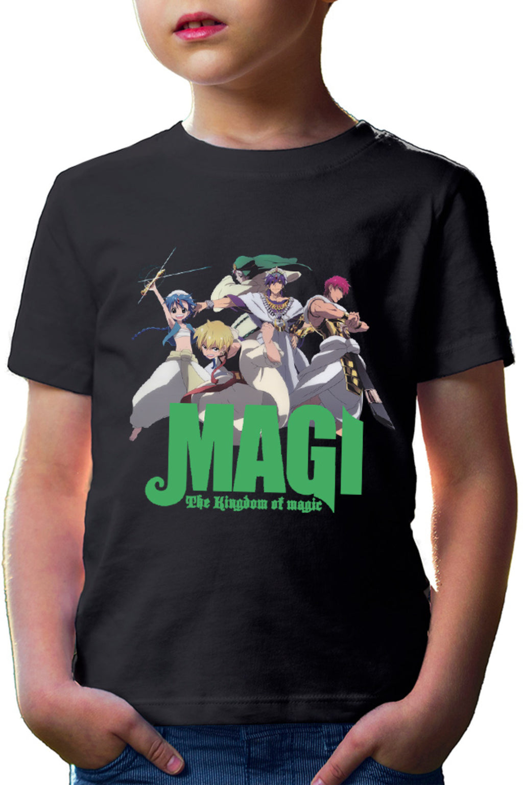 Tricou copii Magi The Labyrinth of Magic Team Alladin Alibaba Sinbad Magic Anime