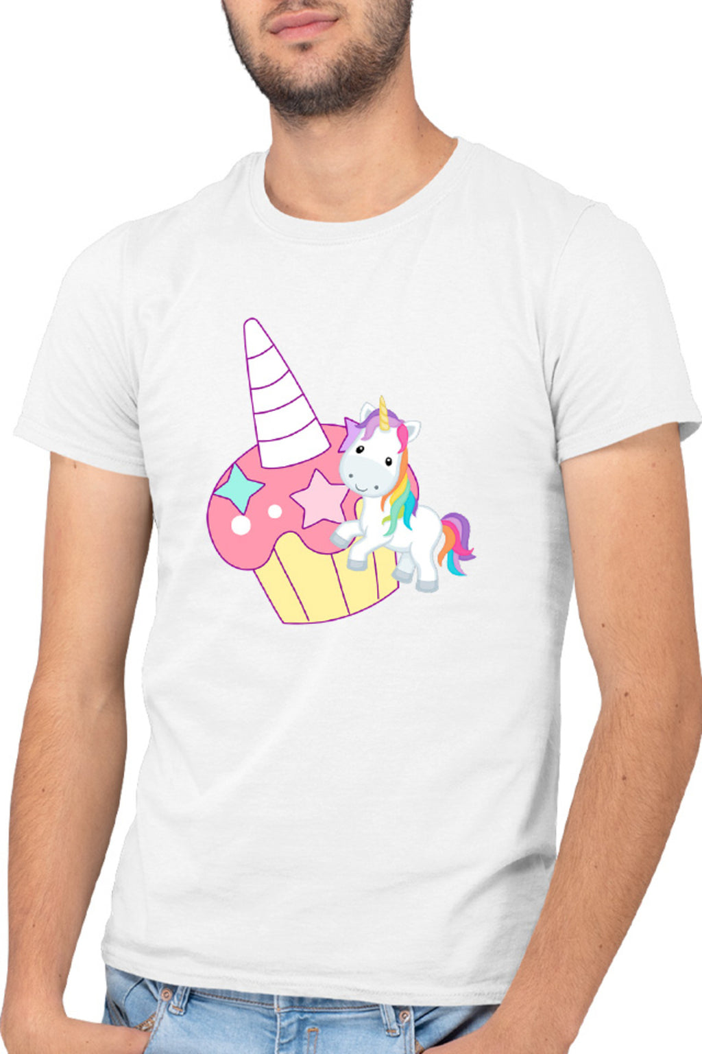 Tricou barbati Unicorn Squad Muffin Colorful Luck