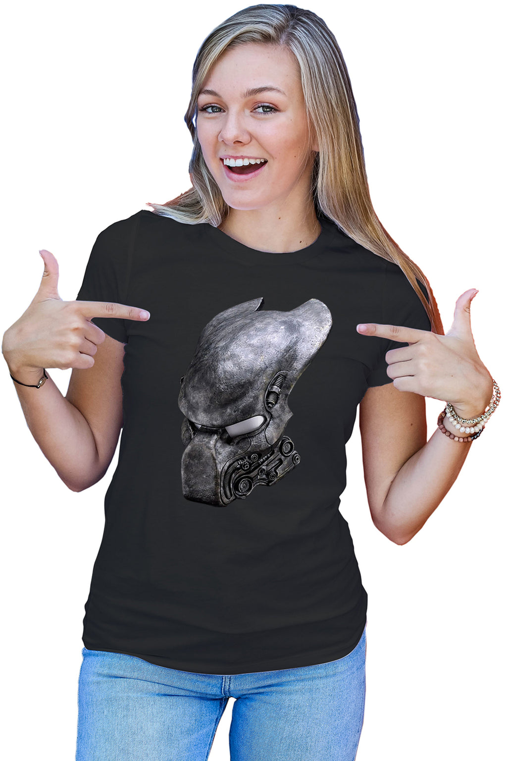 Tricou dama Predator Alien Queen Action Game Skull