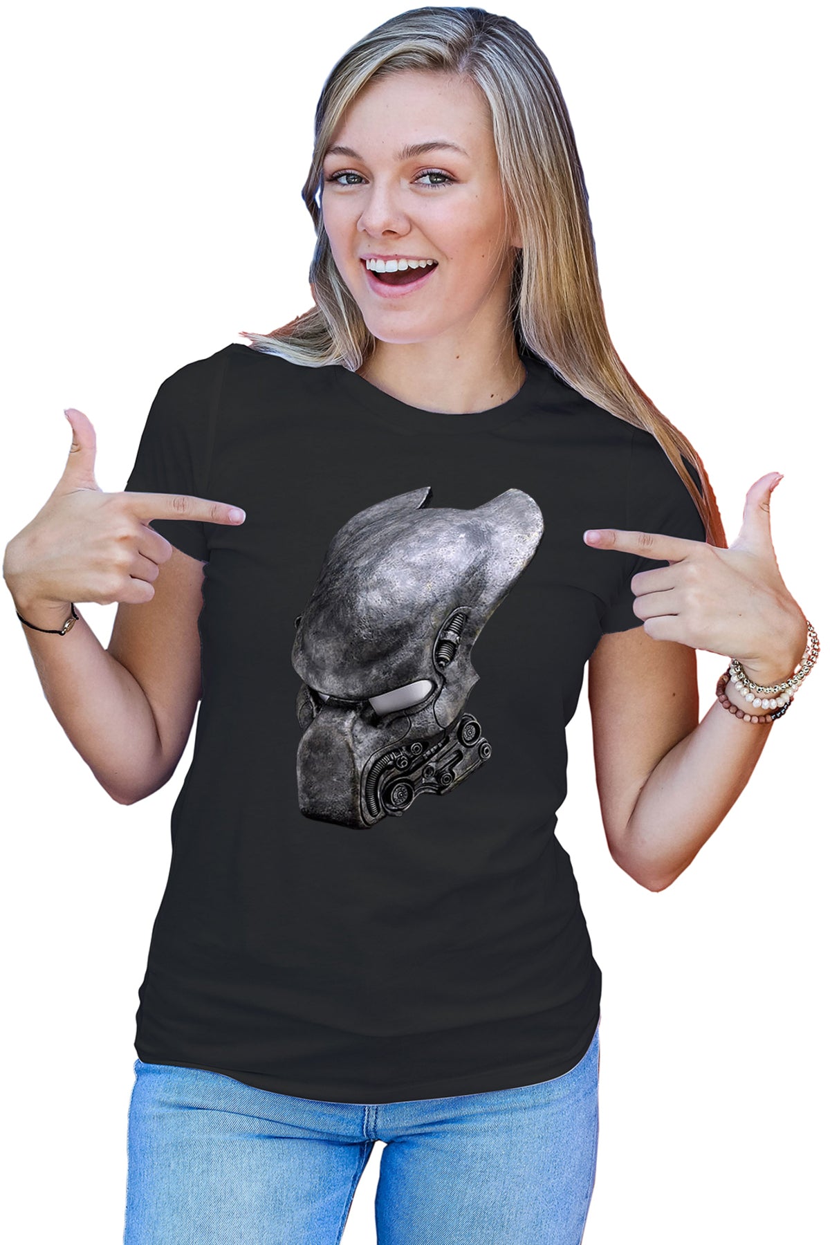 Tricou dama Predator Alien Queen Action Game Skull