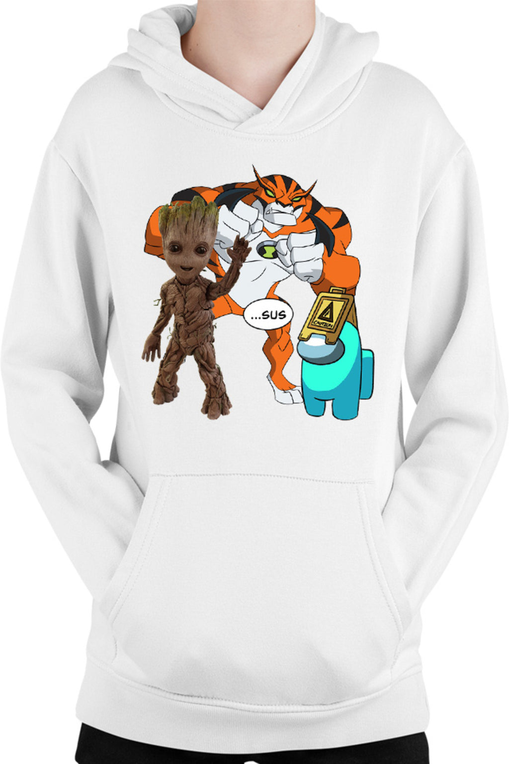 Hanorac copii Baby Groot Ben 10 Huge Cat Among Us Sus