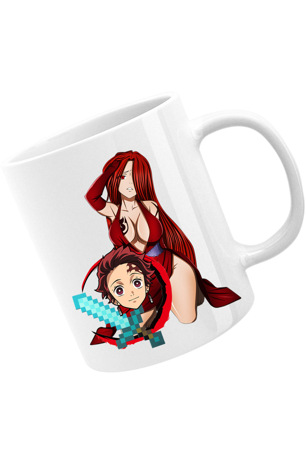 Cana Fairy Tail Demon Slayer Erza Tanjirou Minecraft, alba, 330 ml