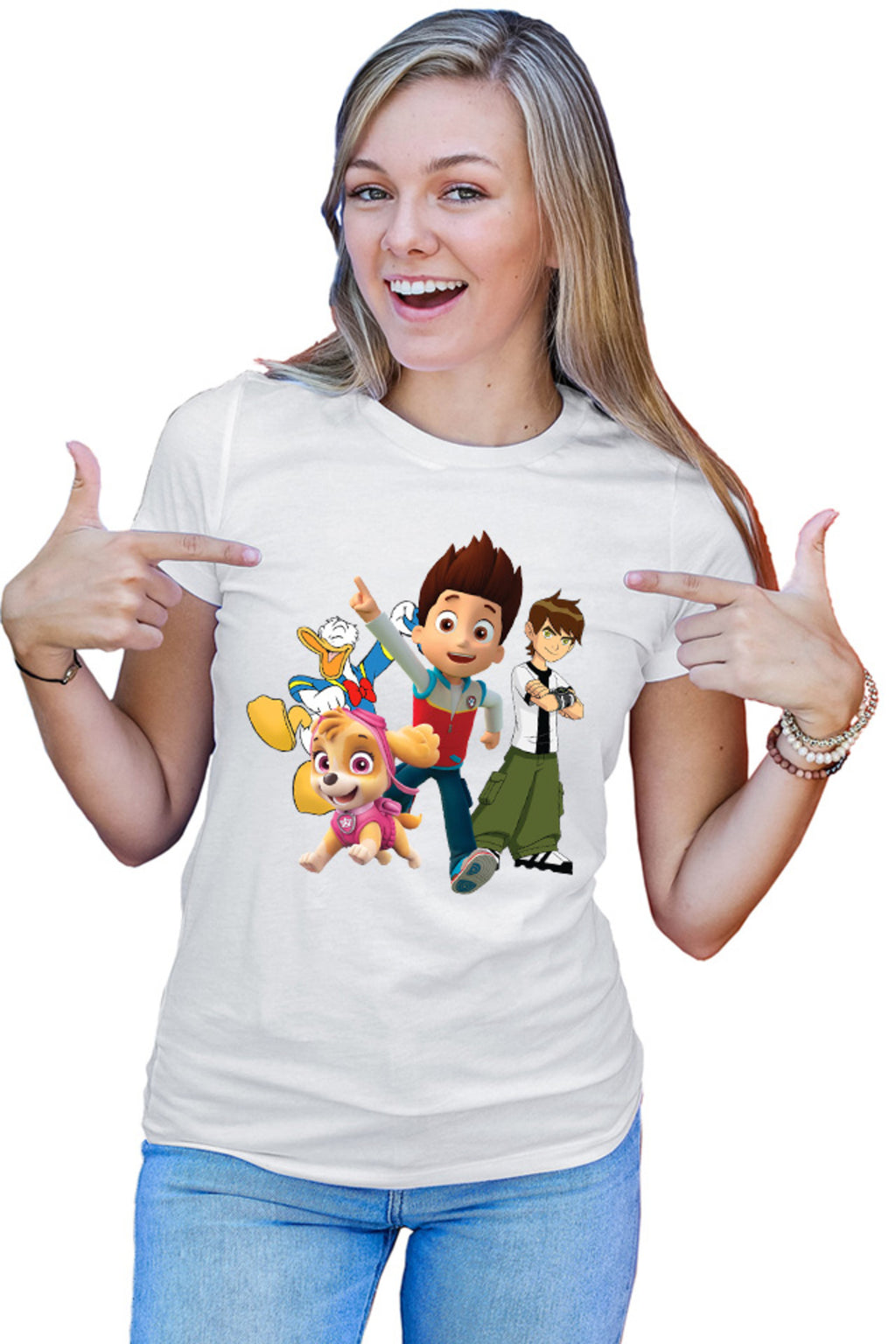 Tricou dama Paw Patrol Skye Pilot Dog Ryder Safe Guard