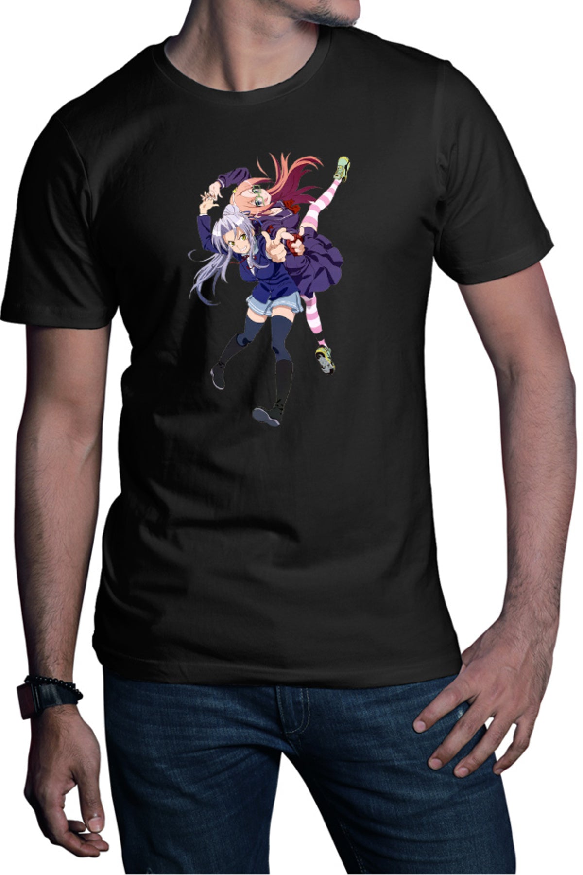 Tricou barbati Triage X Oriha Seifuku Mikoto Anime Monster